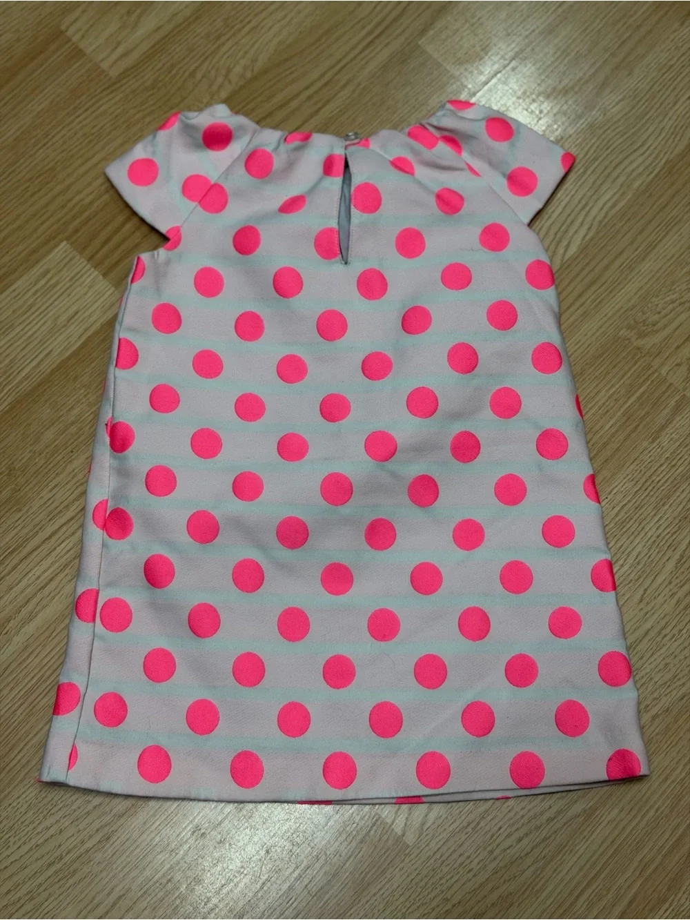babyGap Toddler Girls 2 Years Pink Neon Polka Dot Short Sleeve Shift Party Dress